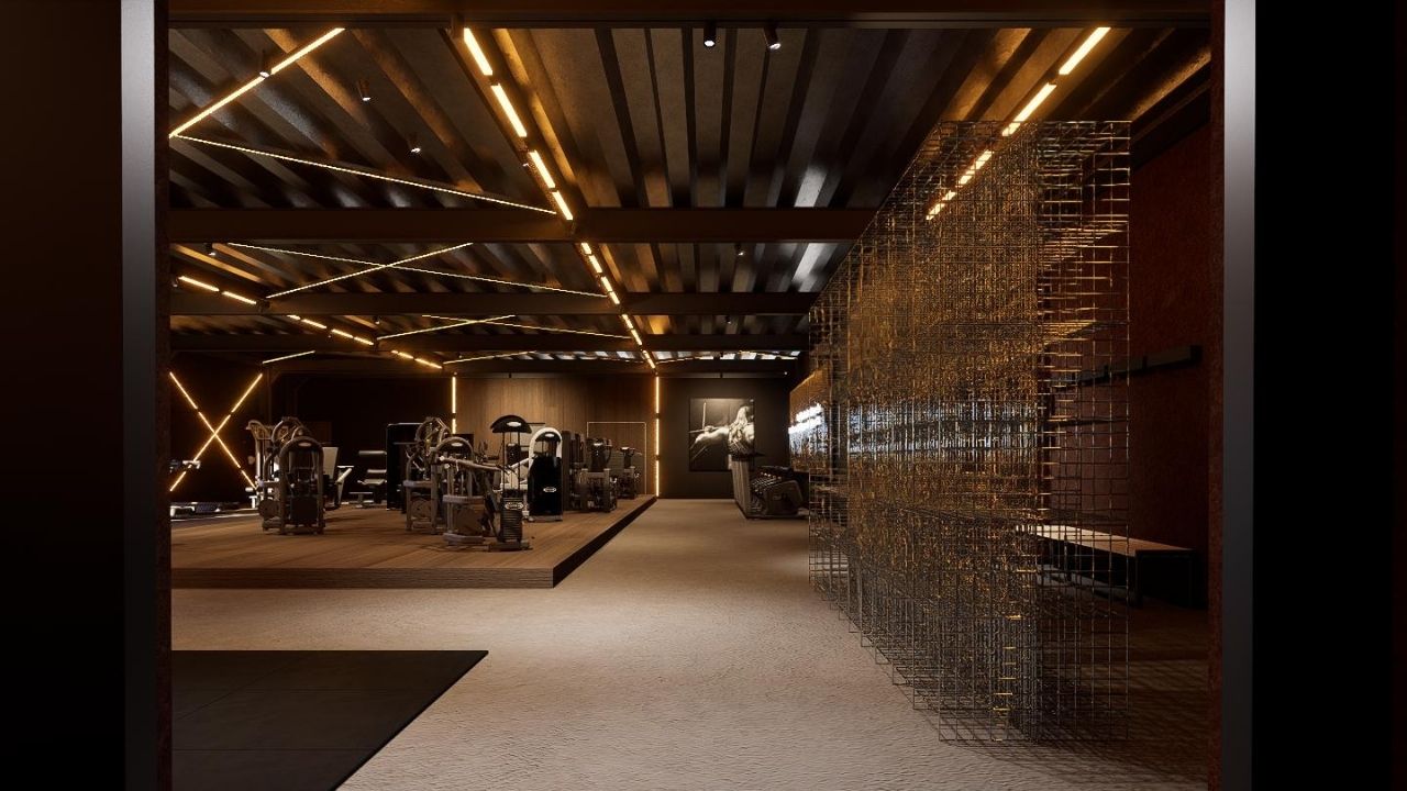 3D impressie 2: Entree & trainingsvloer